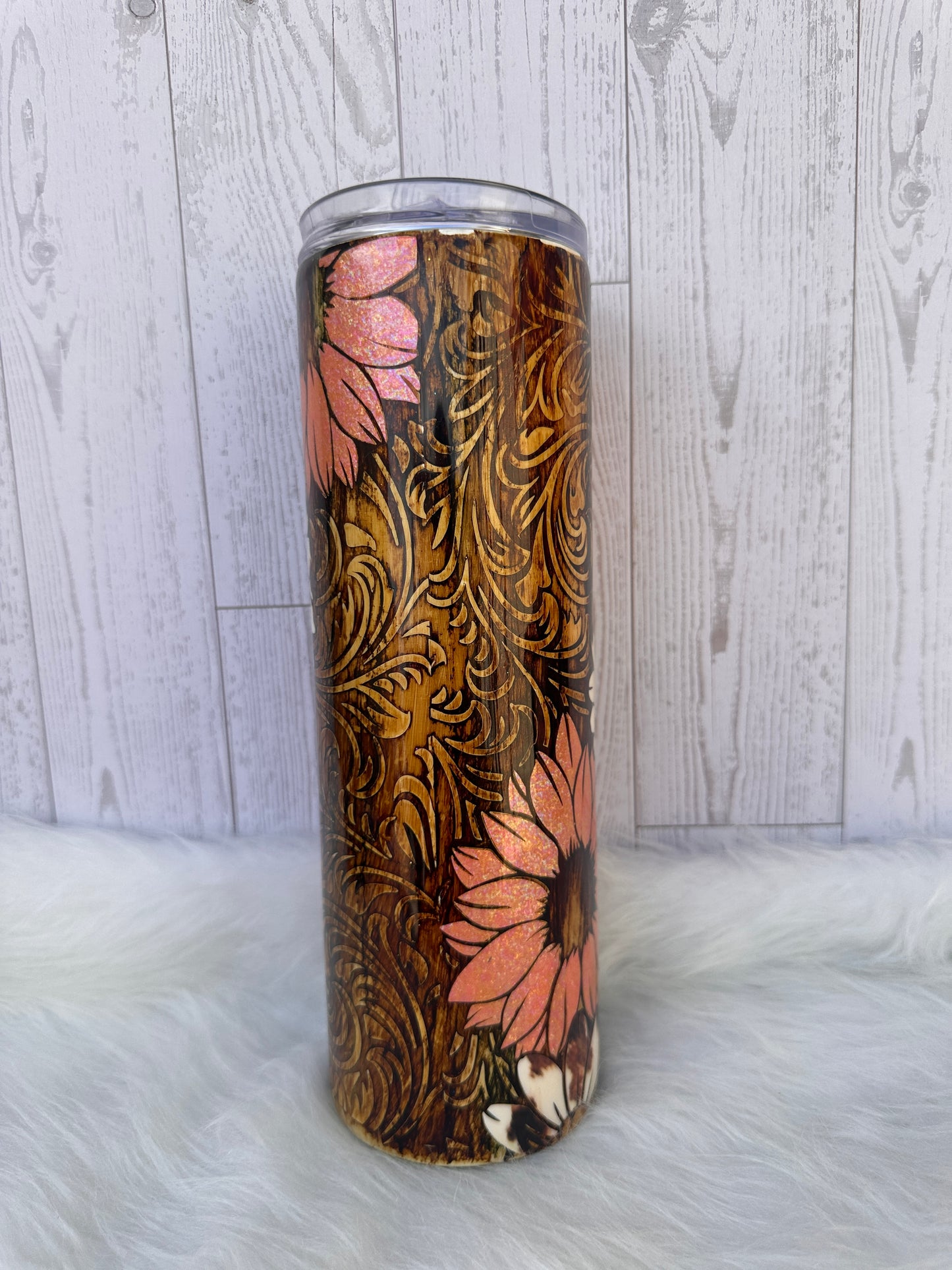 30 oz skinny flower leather